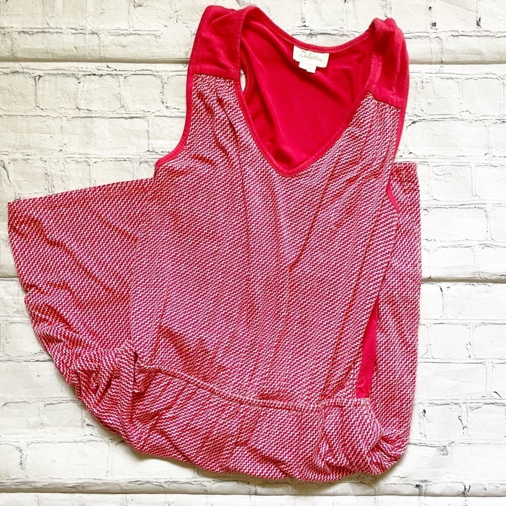 Anthropologie Deletta Red & White Mini Dress